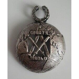 D.C. Dickerson Sterling silver sports world pendant